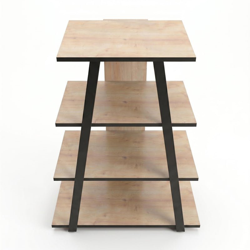 Lyno Angled Mini TV Entertainment Unit with Open Shelves
