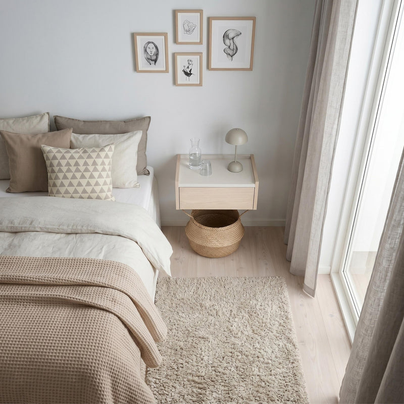 Brisa Floating Bedside Table with Drawer and Top Shelf