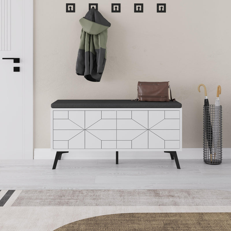 Dune Shoe Storage Bench – Modern Hallway Bench with Storage
