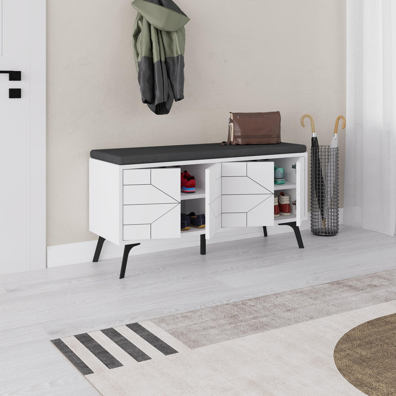 Dune Shoe Storage Bench – Modern Hallway Bench with Storage