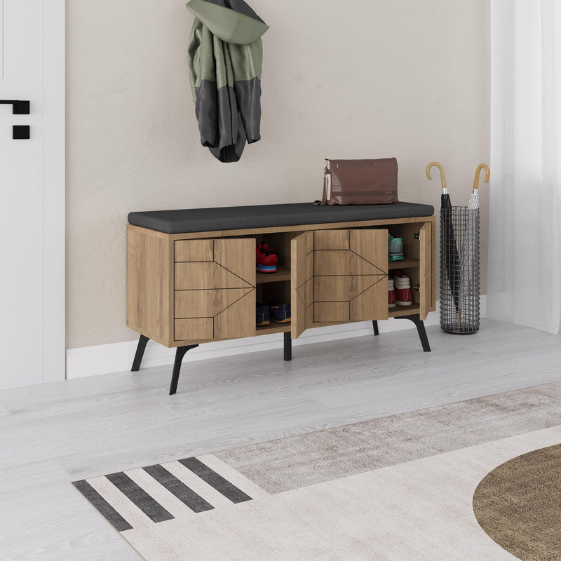 Dune Shoe Storage Bench – Modern Hallway Bench with Storage