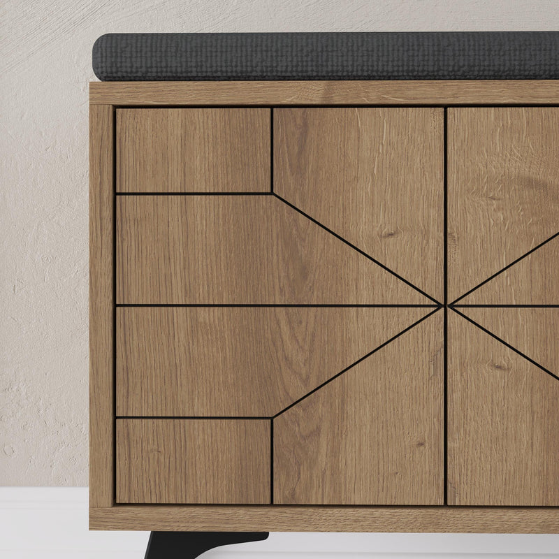 Dune Shoe Storage Bench – Modern Hallway Bench with Storage