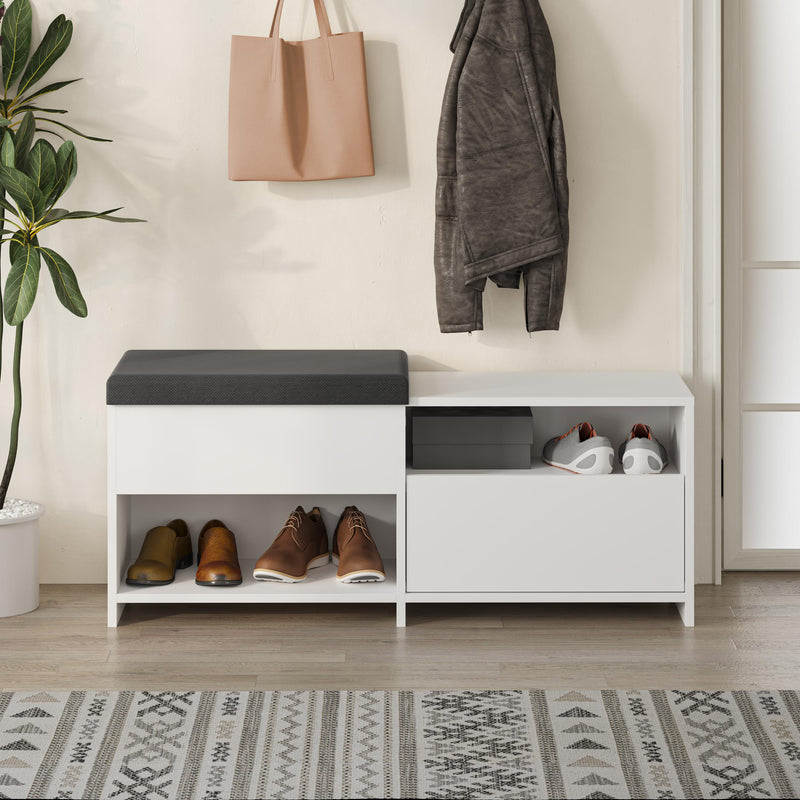 Filux Shoe Bench – Modern Hallway Bench with Storage