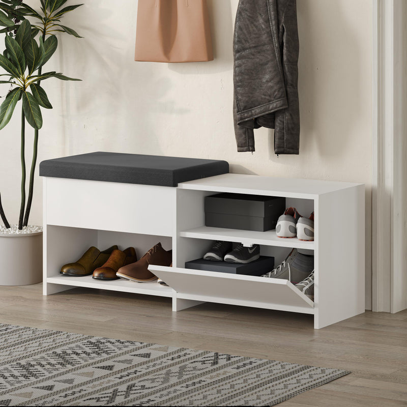 Filux Shoe Bench – Modern Hallway Bench with Storage
