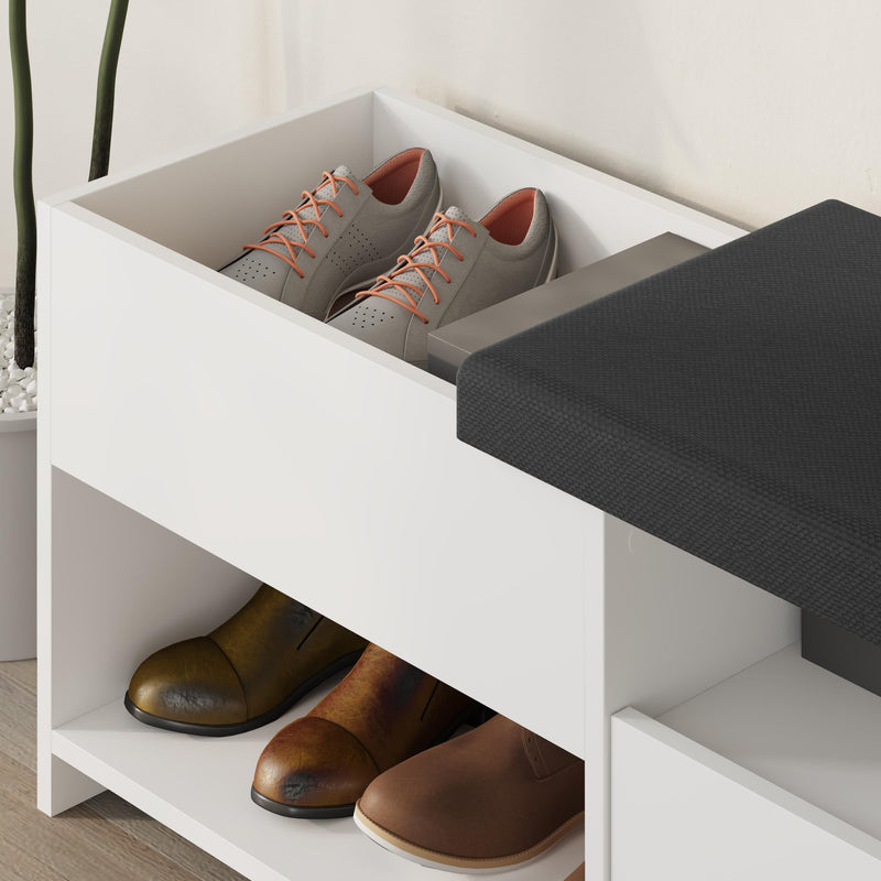 Filux Shoe Bench – Modern Hallway Bench with Storage