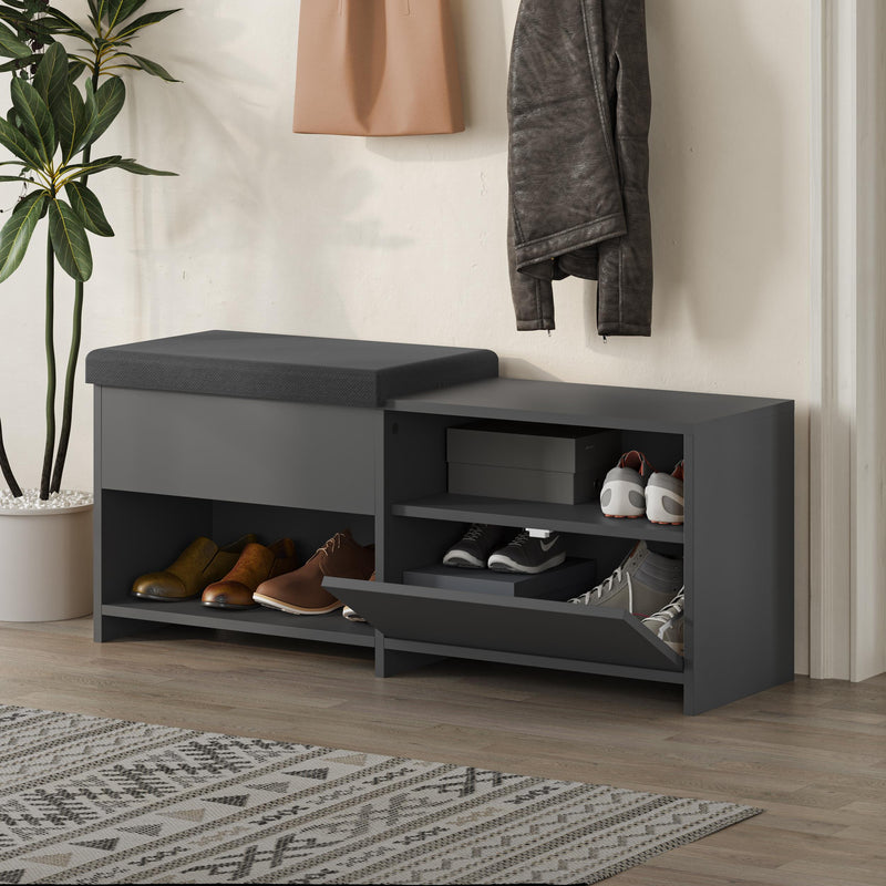 Filux Shoe Bench – Modern Hallway Bench with Storage