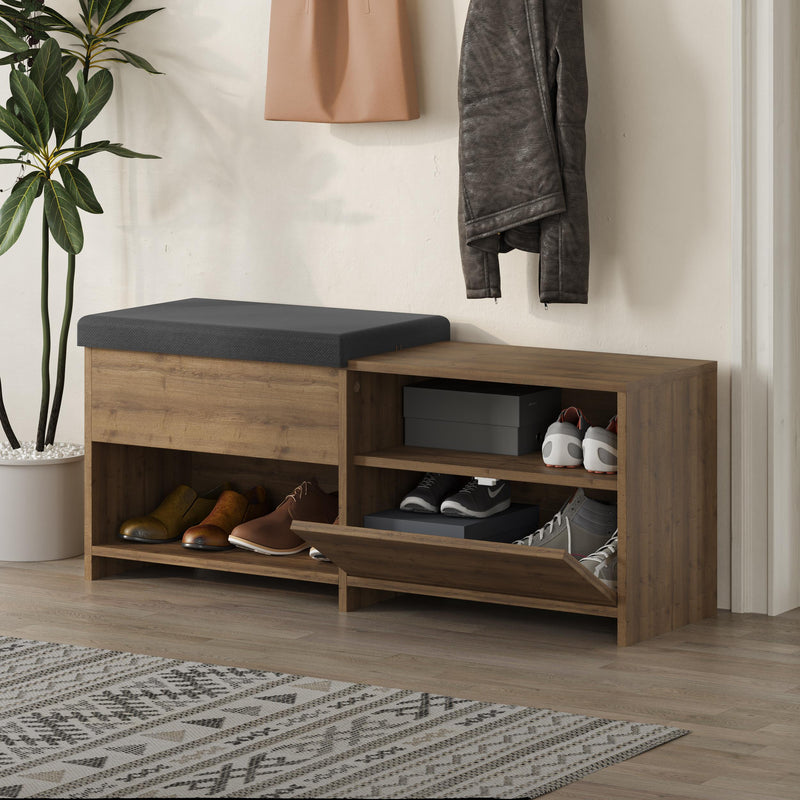 Filux Shoe Bench – Modern Hallway Bench with Storage