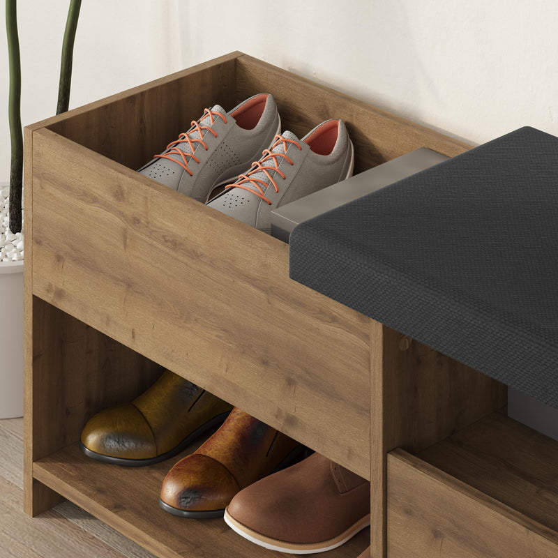 Filux Shoe Bench – Modern Hallway Bench with Storage