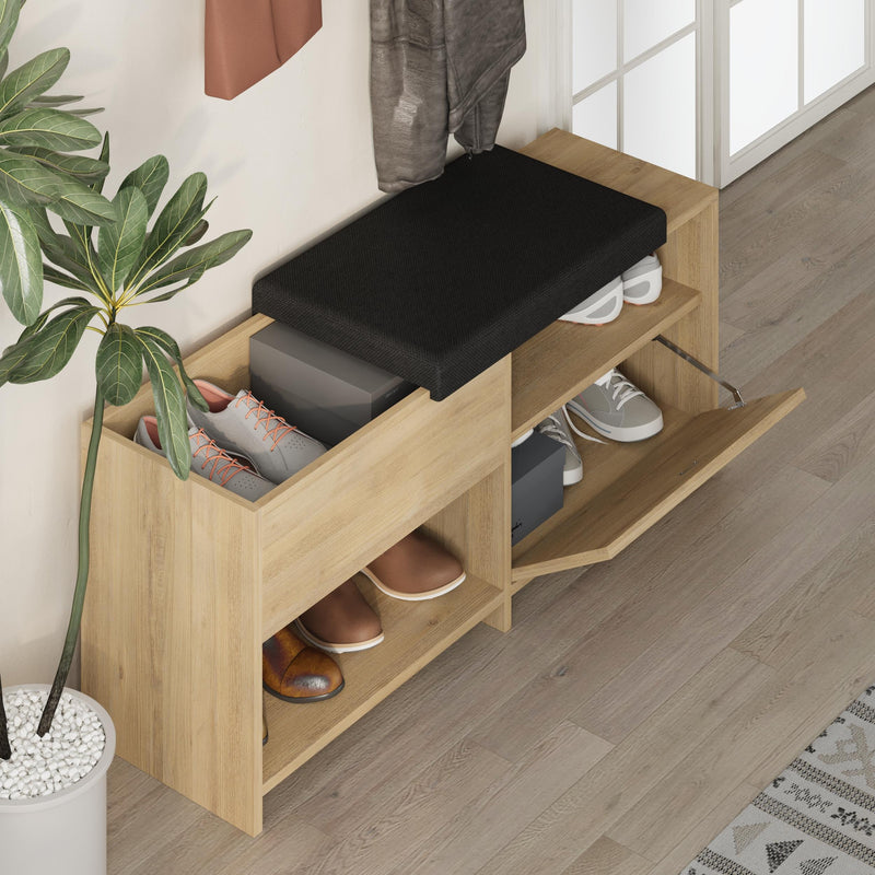 Filux Shoe Bench – Modern Hallway Bench with Storage