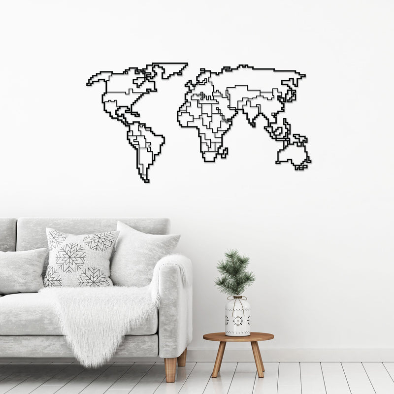 Metal Wall Art-no:41 World Map