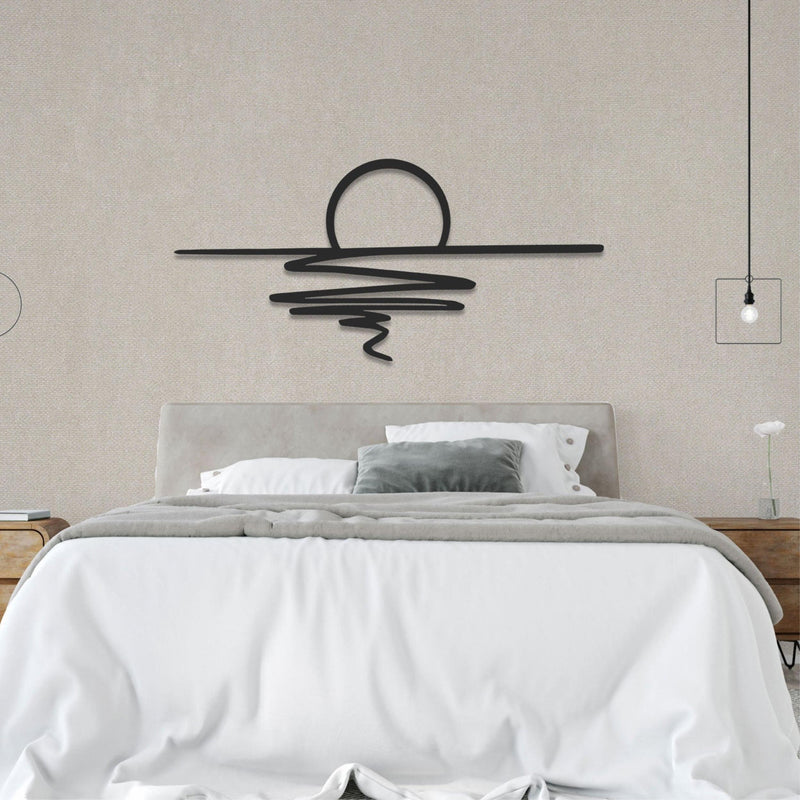Metal Wall Art- Sunset 90x42 Cm