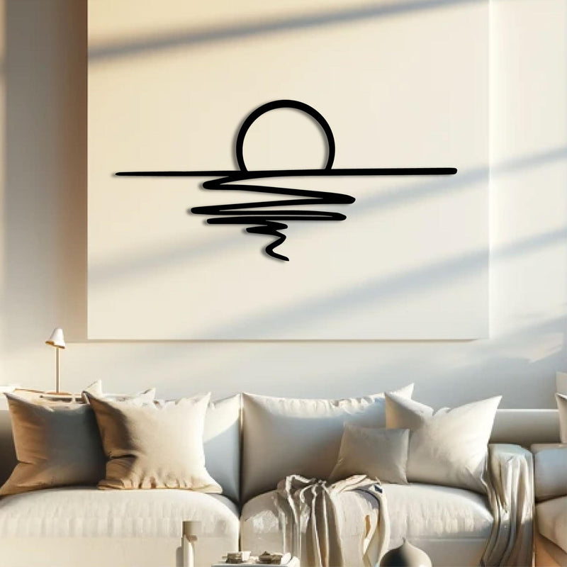 Metal Wall Art- Sunset 90x42 Cm