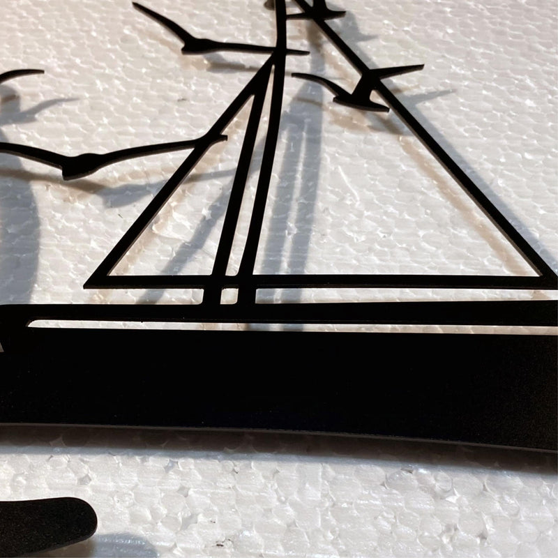 Metal Wall Art - Rising Sun 75x37 Cm