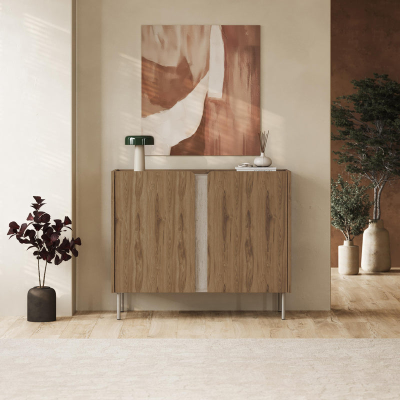 Norm Sideboard 2 Doors Natural Oak-Sandstone 100 x 40.5 x 82.9 cm