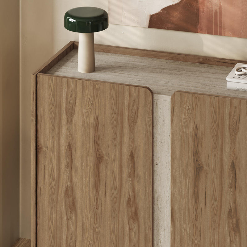 Norm Sideboard 2 Doors Natural Oak-Sandstone 100 x 40.5 x 82.9 cm