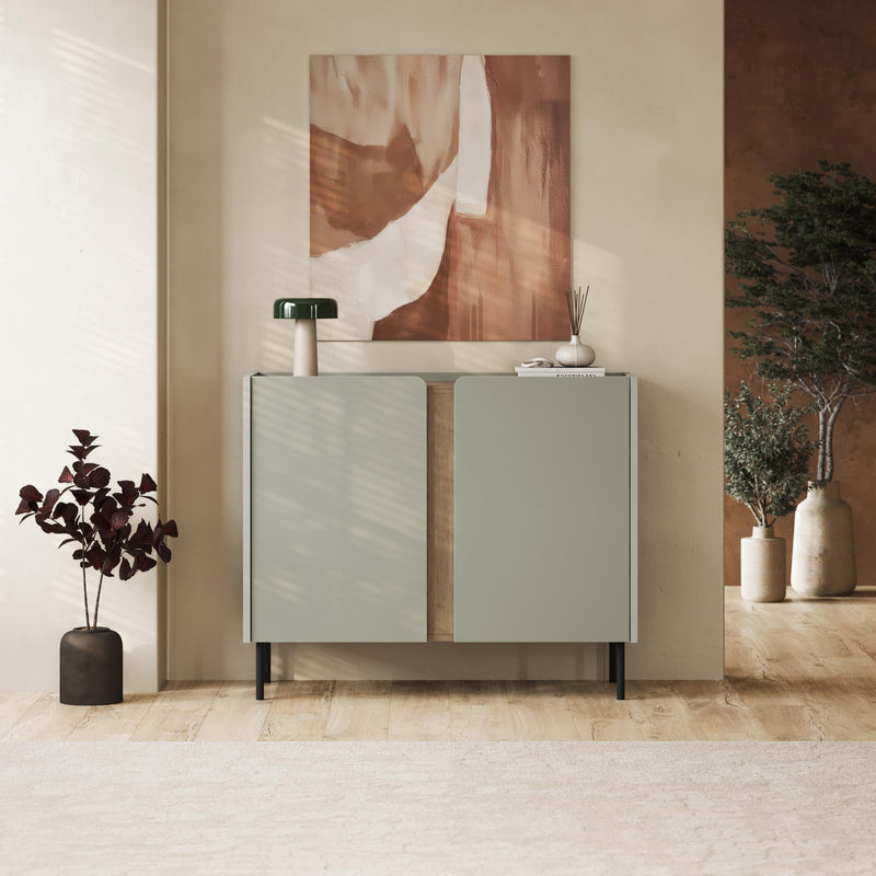 Norm Sideboard 2 Doors Natural Oak-Sandstone 100 x 40.5 x 82.9 cm