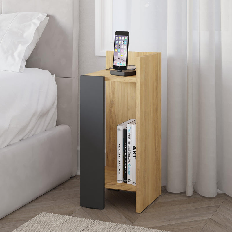Elos Modern Bedside Table Right Module 25cm Narrow