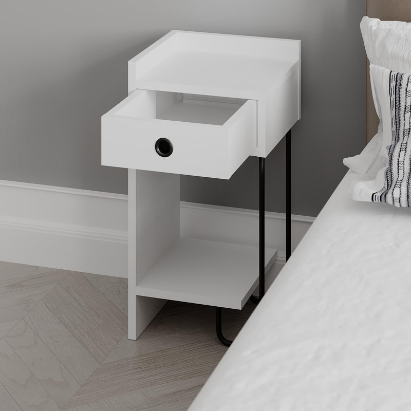 Sirius Modern Bedside Table Left Module Width Bedroom Furniture 32cm