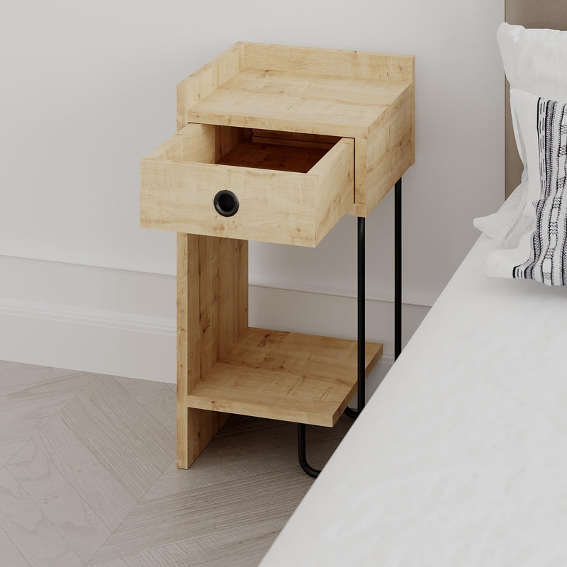 Sirius Modern Bedside Table Left Module Width Bedroom Furniture 32cm
