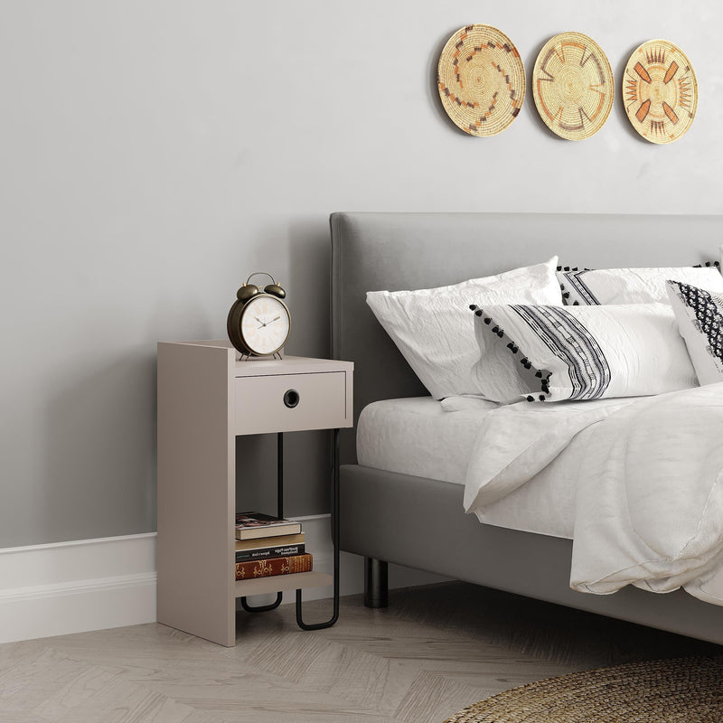 Sirius Modern Bedside Table Left Module Width Bedroom Furniture 32cm