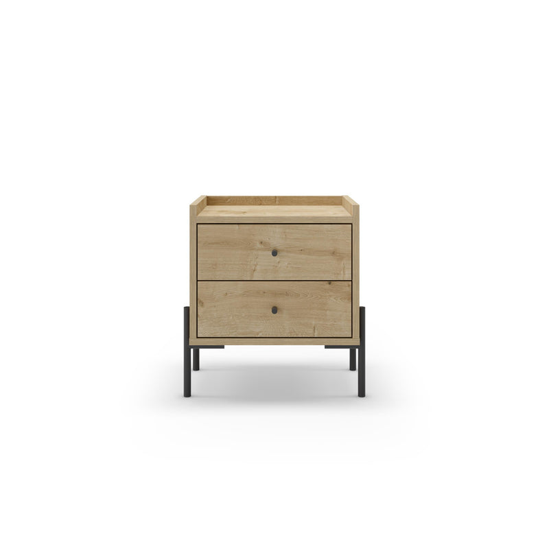Malta Bedside Table with 2 Drawers