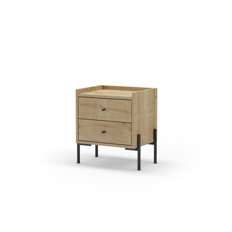 Malta Bedside Table with 2 Drawers