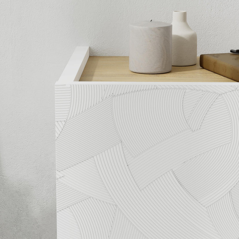 Onda Wall Mounted Nightstand with Drawer