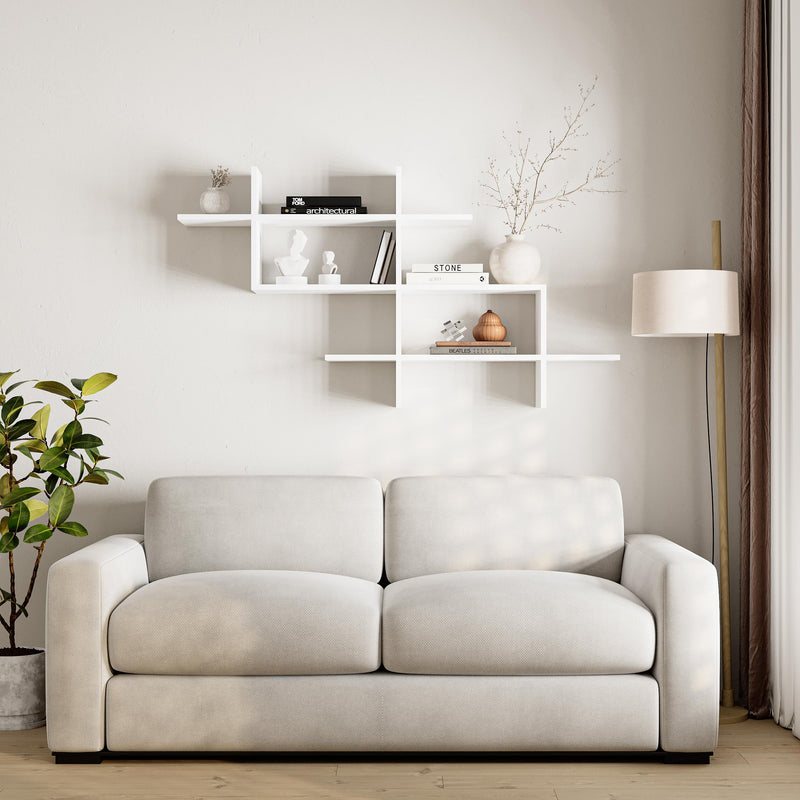 Halic Wall Mounted Modern Bookcase Display Unit W 150cm