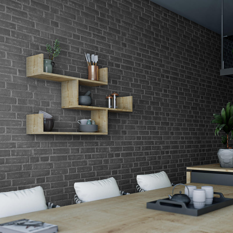 Tibet Wall Shelf Unit – 119 cm Modern Floating Bookcase