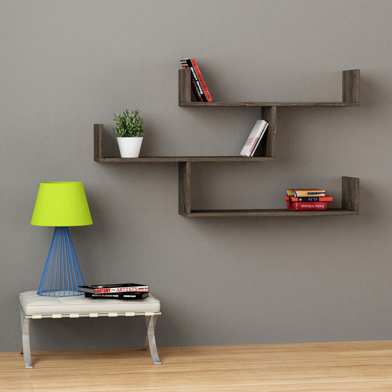 Tibet Wall Shelf Unit – 119 cm Modern Floating Bookcase