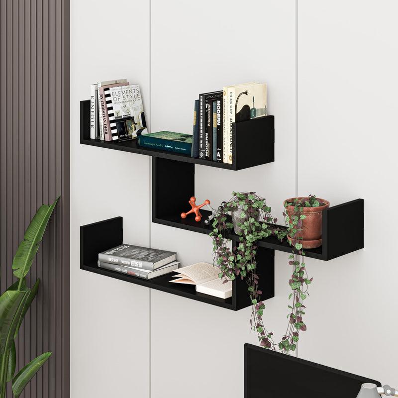 Tibet Wall Shelf Unit – 119 cm Modern Floating Bookcase