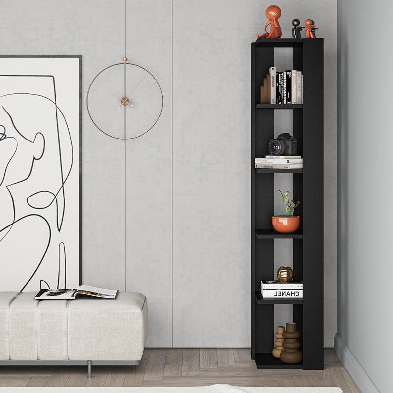 Nati Modern Corner Bookcase Display Unit Tall 161cm