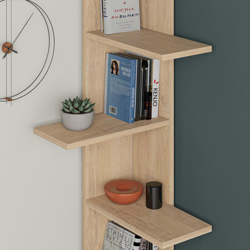 Saso 5-tier Corner Bookcase 141 cm