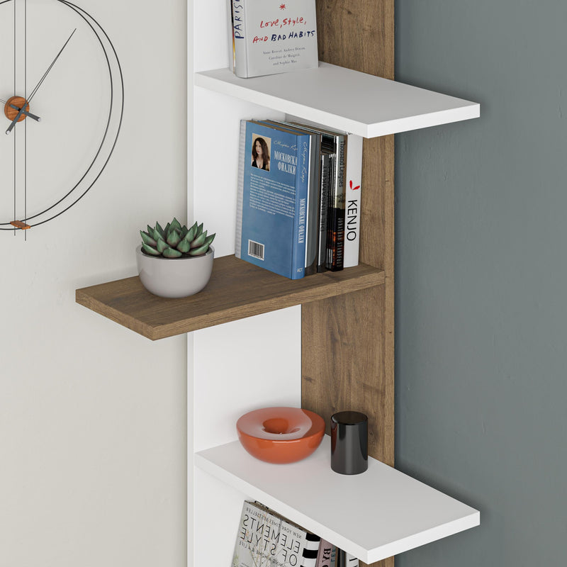 Saso 5-tier Corner Bookcase 141 cm