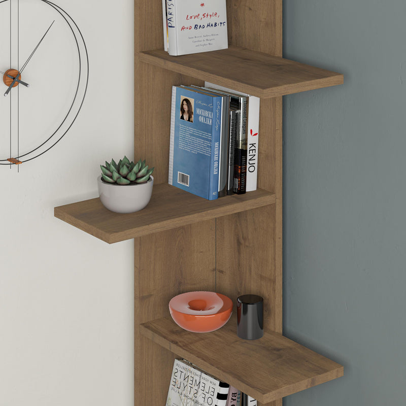 Saso 5-tier Corner Bookcase 141 cm