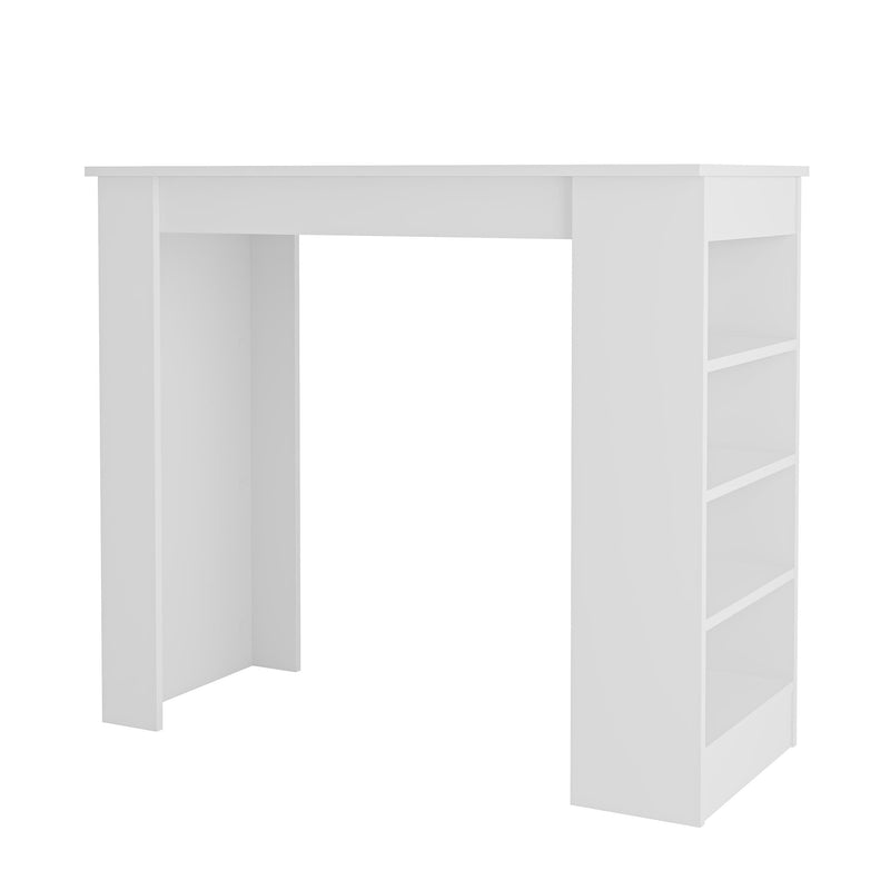 Swallow Modern Kitchen Bar Table – Dining Table with Storage Shelves