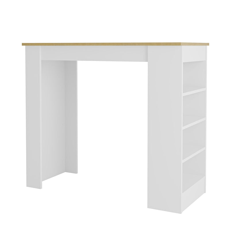 Swallow Modern Kitchen Bar Table – Dining Table with Storage Shelves