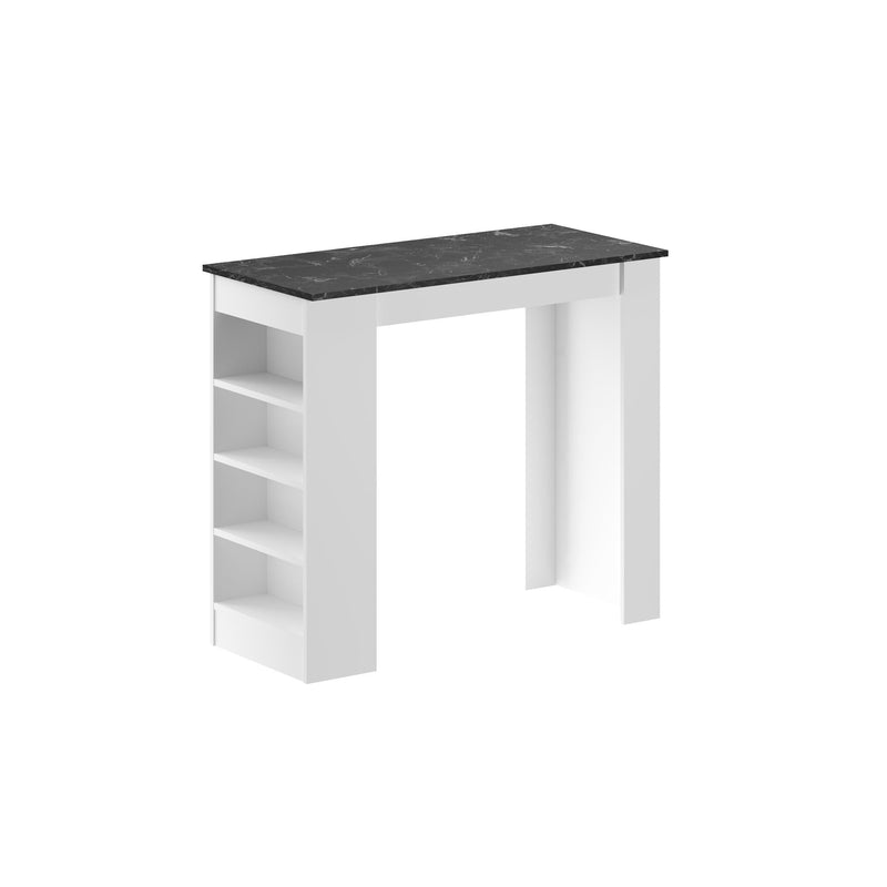 Swallow Modern Kitchen Bar Table – Dining Table with Storage Shelves