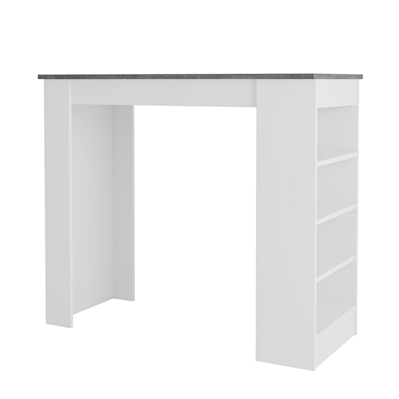 Swallow Modern Kitchen Bar Table – Dining Table with Storage Shelves