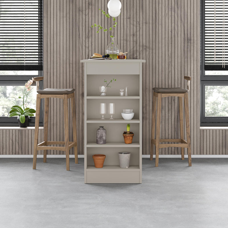 Swallow Modern Kitchen Bar Table – Dining Table with Storage Shelves