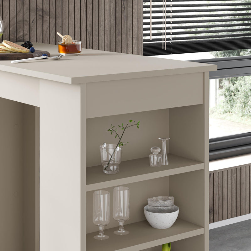 Swallow Modern Kitchen Bar Table – Dining Table with Storage Shelves