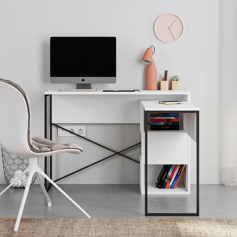 Badau Multi Purpose Working Table – Modern 2-in-1 Desk with Storage for Home Office or Study
