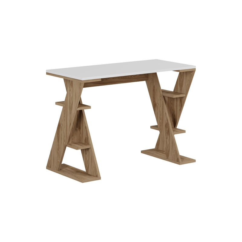 Papillon Modern Study Desk with Shelves - W 106 cm