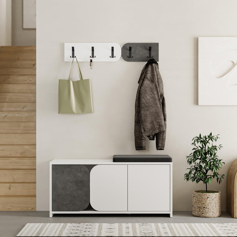 Moni Hallway Shoe Cabinet and Hanger Set