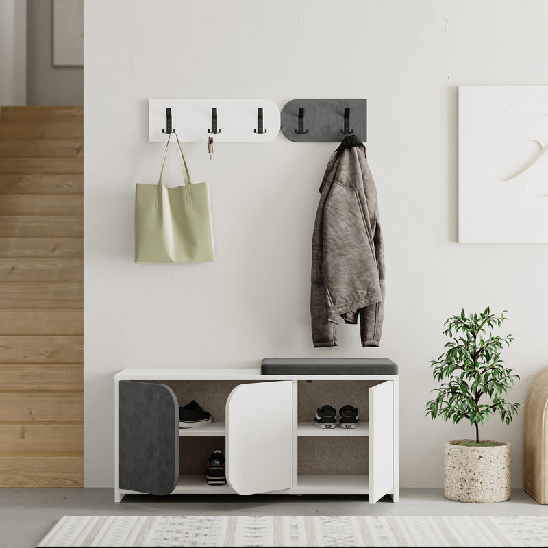 Moni Hallway Shoe Cabinet and Hanger Set