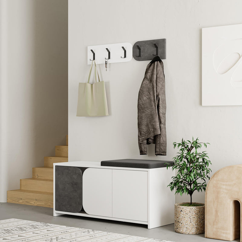 Moni Hallway Shoe Cabinet and Hanger Set