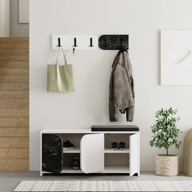 Moni Hallway Shoe Cabinet and Hanger Set