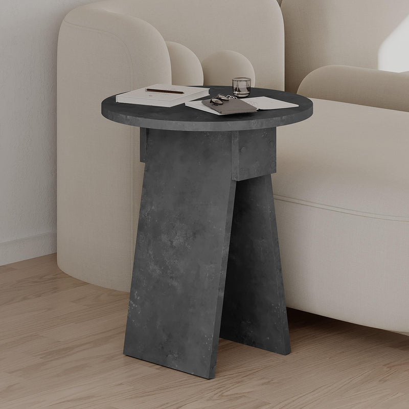 Chen Side Table – Modern Round Accent Table for Living Room, Bedroom or Entryway
