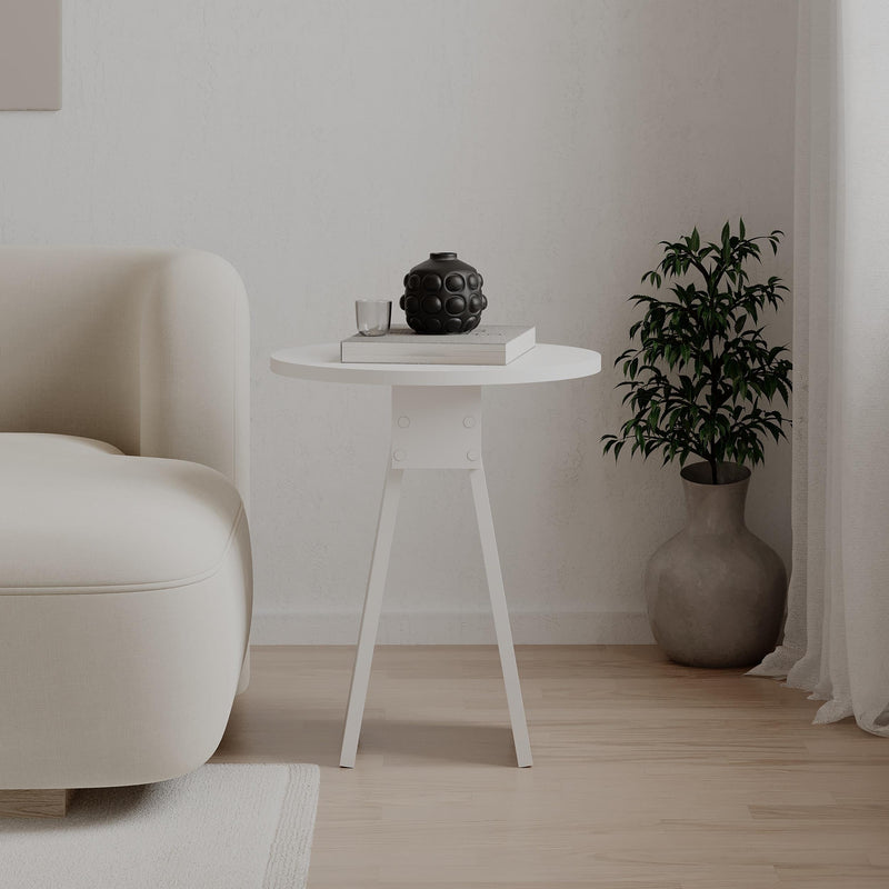 Chen Side Table – Modern Round Accent Table for Living Room, Bedroom or Entryway