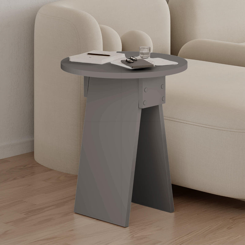 Chen Side Table – Modern Round Accent Table for Living Room, Bedroom or Entryway